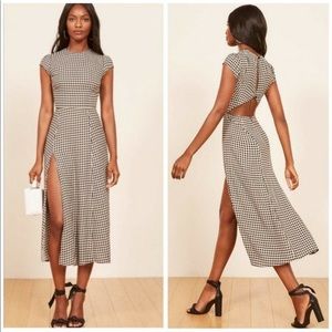 Reformation Gavin Dress in Black & White Gingham
